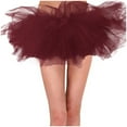thumbnail image 1 of Hifoo Adult Tulle Skirts 6 Layered Tutu Mini Ball Gown Skirts Women Classic Princess Fluffy Ballet Skirts Solid Color Leisure Female Skirts, 1 of 4