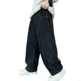 thumbnail image 1 of Hifoo Boys Cargo Trousers Fully Elastic Waist Pants Children Regular Fit Versatile Toddler Slacks, 1 of 8