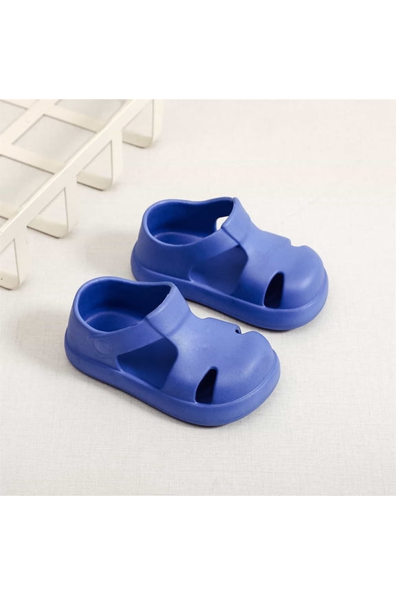 Boys Sandals Open Toe Patchwork Toddlers Soft Sole Summer Casual Outdoor Comfortable Breathable Lightweight Elastic Kids Beach Shoes Breathable Child Footwear