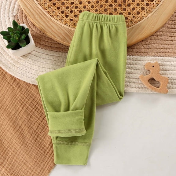 Hifoo Boys Thermal Pants Kids Base Layer Bottoms Soft Fuzzy Winter Sleep Pants For Children Comfortable Casual Trousers Adorable Slacks