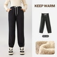 thumbnail image 1 of Hifoo Child Girls Corduroy Pants Winter Fuzzy Thick Casual Trousers Toddler Big Kids Soft Warm Elastic Waist Outdoor School Wear Comfortable Durable Everyday Bottoms Lovely Slacks, 1 of 5