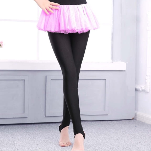 Hifoo Child Girls Dance Pants Stretchy Ballet Leggings Smooth Performance Tights Kids Yoga Gymnastics Practice Comfortable Breathable Soft Cute Trousers Slacks