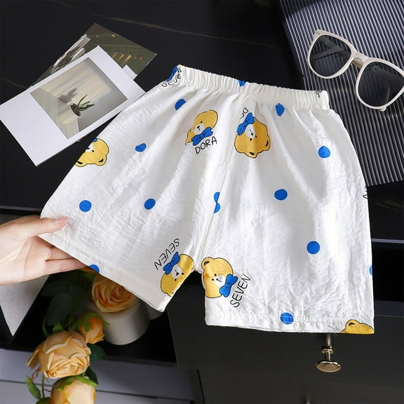 Hifoo Child Girls Summer Plaid Shorts Toddler Casual Shorts Breathable Leisure Sleep Comfortable Kids Clothing For Daily Wear Cute Bottoms