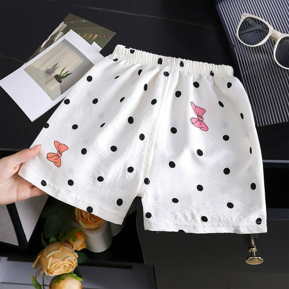 Hifoo Child Girls Summer Plaid Shorts Toddler Casual Shorts Breathable Leisure Sleep Comfortable Kids Clothing For Daily Wear Relaxed Fit Bottoms