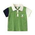 thumbnail image 1 of Hifoo Child Kids Boys Girls Short Sleeve Casual Fashion Polo Shirt Button Closure Turndown Collar Comfortable Soft Back To School Soft Tops, 1 of 9