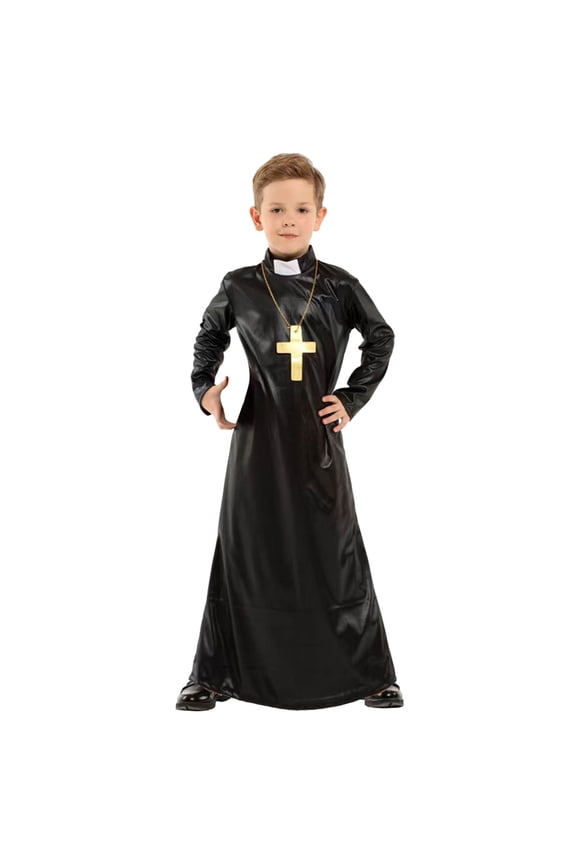 Child Outfit Sets Boys Black Priest Robe With Monk Outfits For Teen Kids Lovely Clothes Sets