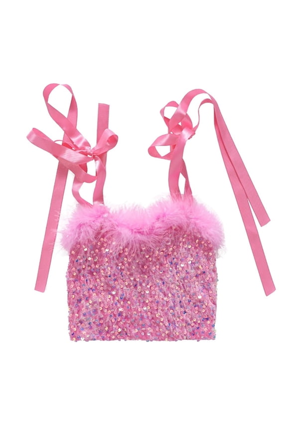 Child Shine Girls Dance Tops Glitter Jazz Dancewear Performance Tops Kids Cheerleading Competition Party Wear Back To School Birthday Blouses