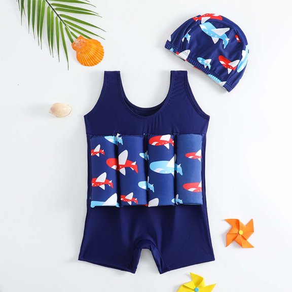 Hifoo Child Swimwear Children Buoyancy Floating Bathing Suits Pool Beach Water Sports Swimsuit Learning Swimming Training Suit Boho Vacation Summer Beachwear