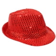 thumbnail image 1 of Hifoo Children Performance Hat Universal Fashion Top Hat Solid Color Sequin Jazz Hat Stage Hat Comfort Toddler Dailywear, 1 of 3