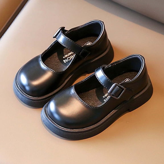 Hifoo Fashion Autumn Children Casual Shoes Girls Thick Sole On Buckle Comfortable Solid Color Comfort Kids Spring Vacation Footwear