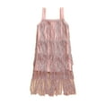 thumbnail image 1 of Hifoo Girls Flapper Dress Sequins Fringe Latin Dance A-Line Dress Tassel Tango Dress Comfort Kids Christmas Solid Color O-Neck Dresses, 1 of 3