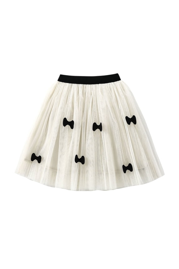 Girls Flared Skirt Autumn Winter Soft Layered Party Tutu With Elastic Waist For Toddler Baby Kids Boho Solid Color Children O-Neck Sundress For Play Birthday Casual