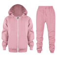 thumbnail image 1 of Hifoo Girls Long Sleeve Zip Up Hoodie Jogger Sweatsuit Casual Winter Outfit Sets Soft Tracksuit Toddler Youth Kids Playwear Athletic Two Piece Comfy Pullover Cozy Clothing Sets, 1 of 9