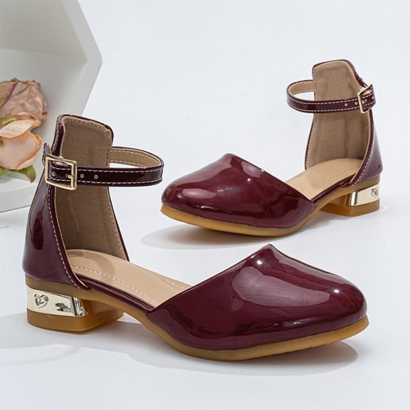 Hifoo Girls Sandals Open Toe Patchwork Girls Stylish High Heels For Daily Wear Weddings Birthday Parties And School Events Cute Kids Footwear Shoes