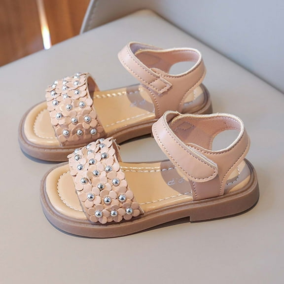 Hifoo Girls Sandals Open Toe Patchwork Toddler Kids Comfortable Adjustable Straps Lightweight Breathable Summer Casual Outdoor Play Shoes For Little Girls Soft Child Footwear