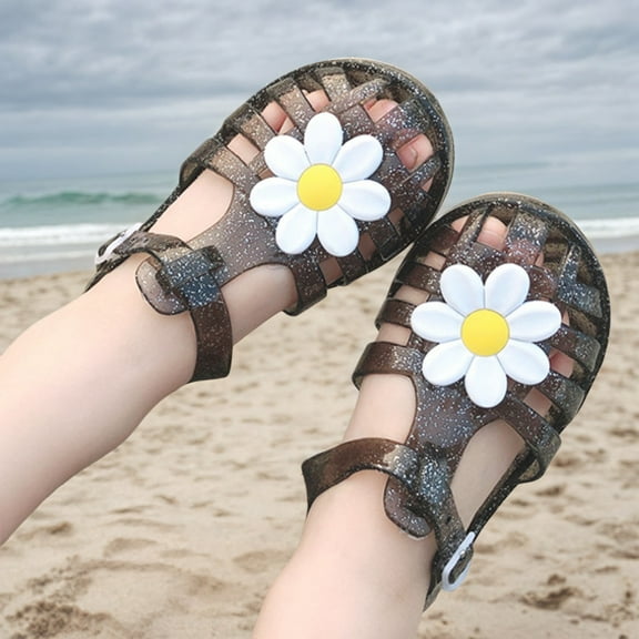 Hifoo Girls Sandals Open Toe Patchwork Toddler Kids Comfortable Breathable Outdoor Party Casual Summer Beach Flower Shoes Boho Child Footwear