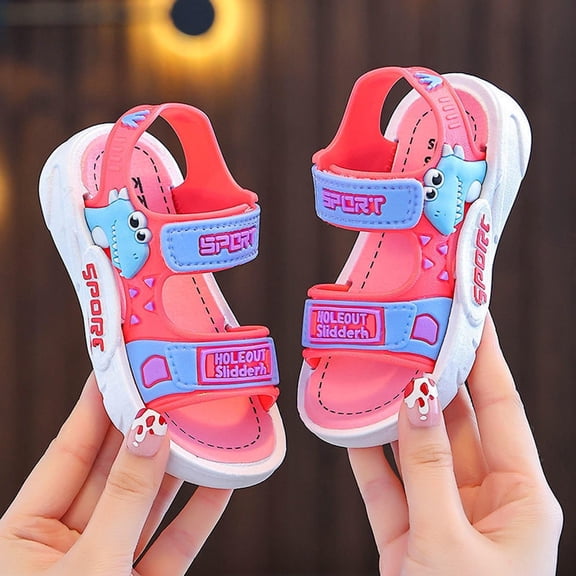 Hifoo Girls Sandals Open Toe Patchwork Toddlers Kids Breathable Lightweight Casual Outdoor Summer Shoes For Daily Wear School Play Cute Child Footwear
