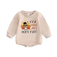 thumbnail image 1 of Hifoo Jumpsuits Toddler Boys Girls Long Sleeve Turkey Embroidery Printing Pullover Romper O-Neck Sweatshirt Bodysuits Holiday Back To School Onesie One-Pieces, 1 of 8