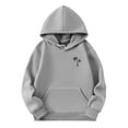 thumbnail image 1 of Hifoo Kids Girls Sweatshirt Casual Personality Coconut Tree Print Hoodie Pullover Hooded Tops With Pocket Toddler Trendy Child Dailywear, 1 of 3