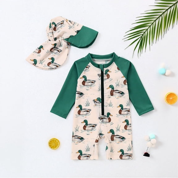 Hifoo Kids Girls Swimwear Bathing Suit Flower Printed For Toddler Baby Pool Beach Outdoor Summer Water Play Comfortable Stretchy Swim Suit Adorable Vacation Beachwear