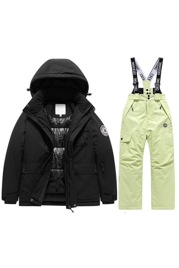 Kids Long Sleeve Boys Girls Winter Ski Outfits Sets Warm Thermal Snowsuit For Cold Weather Child Clothes Sets Classic Clothing