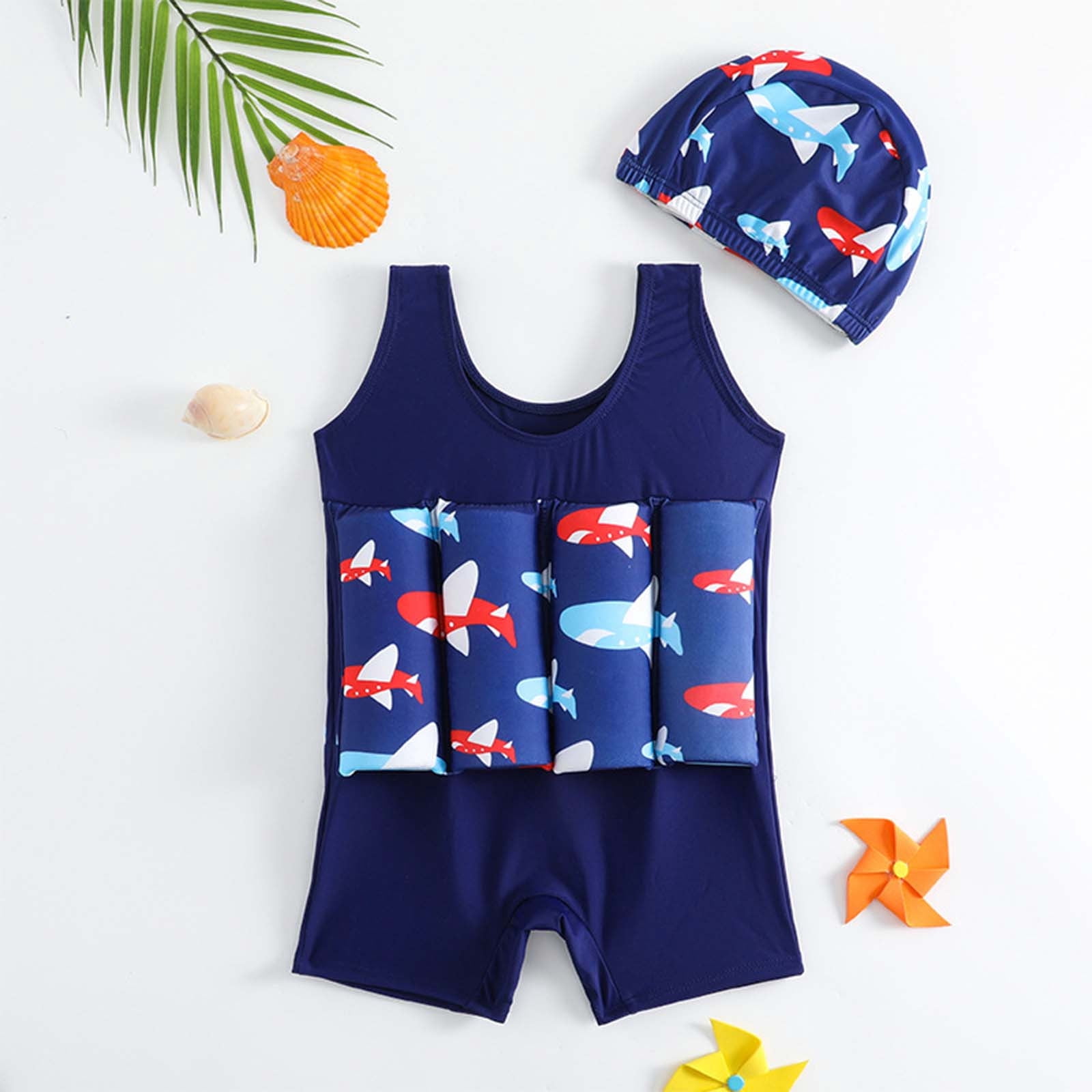 Hifoo Kids Swimwear Children Buoyancy Floating Bathing Suits Pool Beach ...