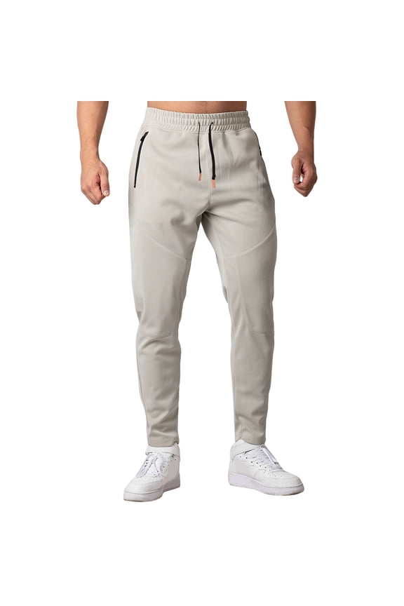 Men Casual Outdoor Straight Leg Sports Pants For Autumn Season Comfortable Lightweight Activity Wear With Micro Stretch Fit Trousers Leisure Solid Color Slacks