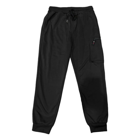 Hifoo Men Casual Work Pants Heavyweight Knitted Winter Casual Sweatpants Joggers Trousers Slacks Solid Color Streetwear Fashionable