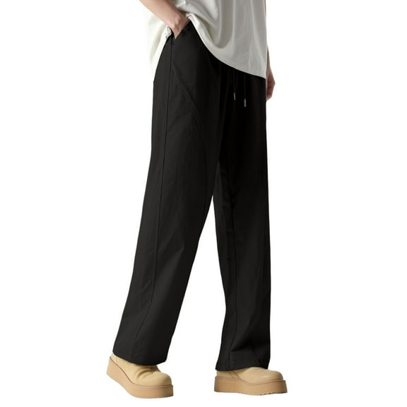 Hifoo Men Pants Lightweight And Breathable Casual Outdoor Wear With Efficient Design For Hiking And Daily Use Trousers Leisure Solid Color Slacks