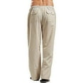 thumbnail image 1 of Hifoo Men Solid Color Casual Pocket Sport Work Casual Trouser Pants Comfort Slacks, 1 of 2