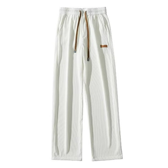 Hifoo Men's Casual Pants Everyday Wear Loose Fit Straight Leg Design With Solid Color Summer Easy Care Versatile Style Comfortable Pants Joggers Trousers Slacks Streetwear Leisure