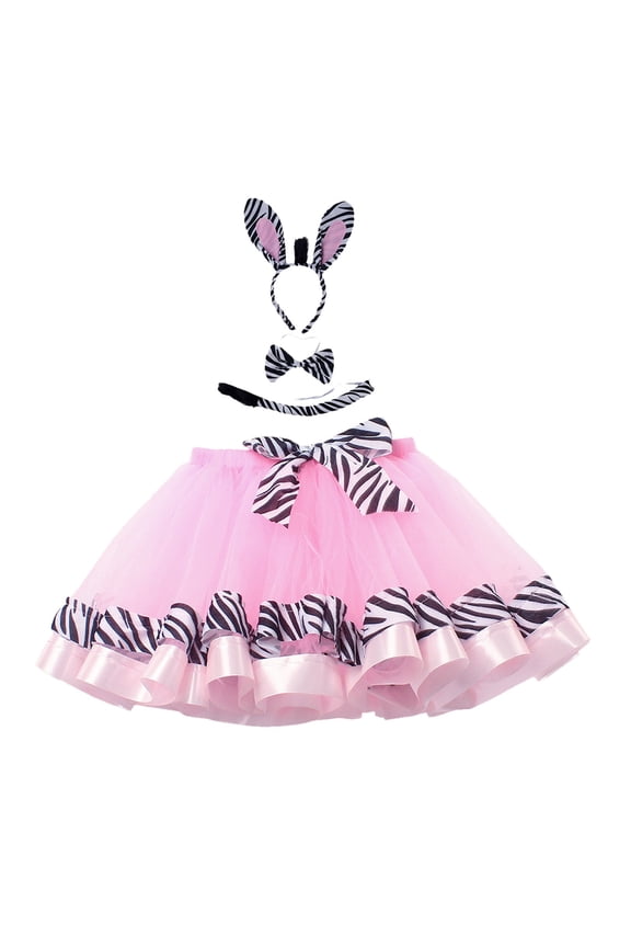 New Girls Skirt Double Mesh Tutu Skirt Animal Series Show Dress Birthday Sparkling Flared Summer Dailywear