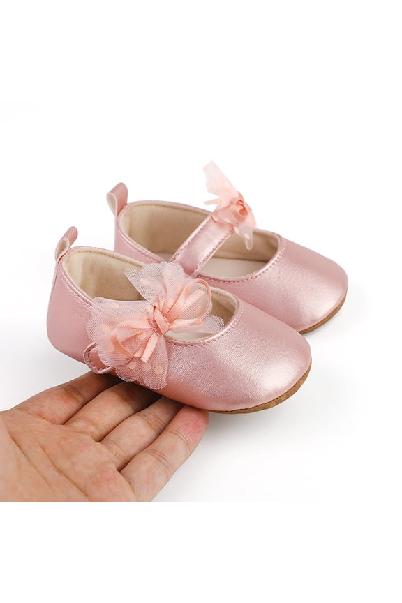 Soft Sole Baby Shoes First Walker Toddler Girls Casual Comfortable Lightweight Breathable Pure Color Classic Kids Footwear