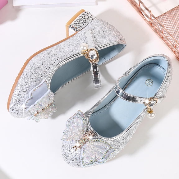 Hifoo Sparkling Girls Sandals Open Toe Patchwork Soft Sole Shoes Toddler Kids Comfortable Dressy Casual Lightweight Footwear Breathable Child