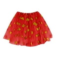 thumbnail image 1 of Hifoo Toddler Kids Baby Girls Dancing Princess Skirt Heart Prints Mesh Ballet Tutu Skirts For Child Red 3-14 Years, 1 of 4