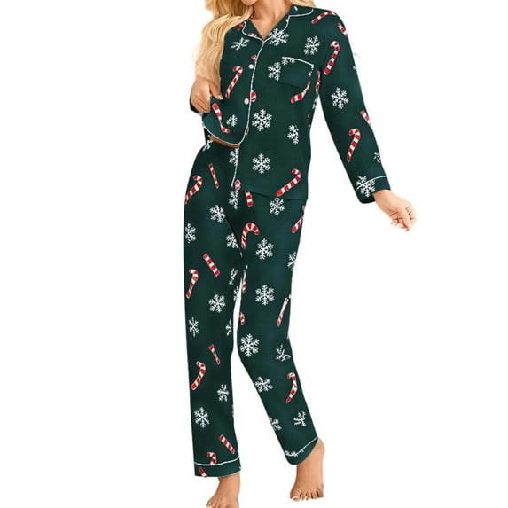 Hifoo Women Flannel Pajama Long Sleeve Button Down Tops With Long Pants Comfortable Solid Color Sleepwear Casual Lapel Loungewear For Cozy Nights Birthday Homewear