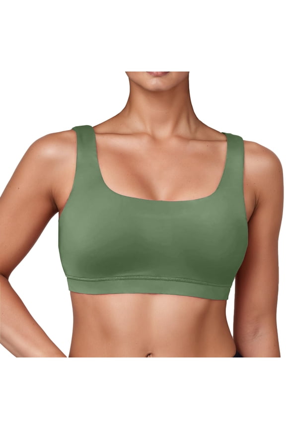 Women Sports Bra Women Swimsuit Bathing Bra Bikini Tops O-Neck Swimwear Breathable Solid Color Push Up Brassiere Bralette