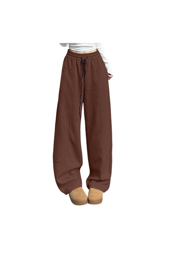 Women's High Waist Casual Pants Straight Leg Loose Fit Comfortable Wide Leg Trousers Everyday Wear Summer Autumn Fashion Solid Color Joggers Daily Slacks Versatile