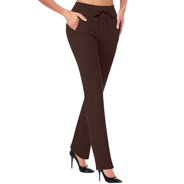 Hifoo Yoga Pants For Women Workout High Waist Athletic Leggings Pants Solid Color Cozy Wear