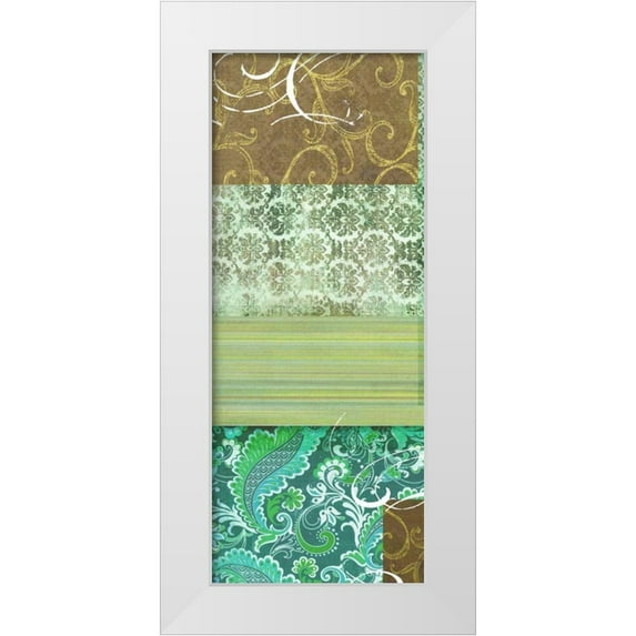 Higby, Jason 12x24 White Modern Wood Framed Museum Art Print Titled - Bohemian Echo I