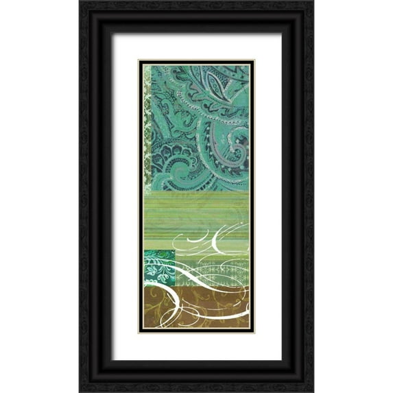 Higby, Jason 15x32 Black Ornate Wood Framed with Double Matting Museum Art Print Titled - Bohemian Echo II