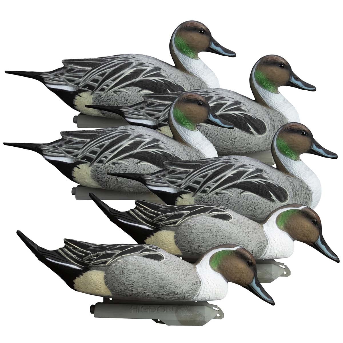 Higdon Battleship Pintail Foam Filled Drake Decoys, 6 Pack