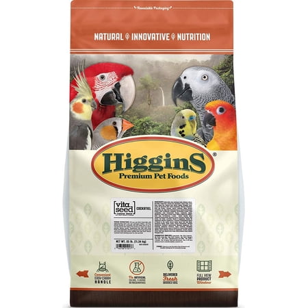 Higgins 466155 Vita Seed Cockatiel Food For Birds, 25-Pound