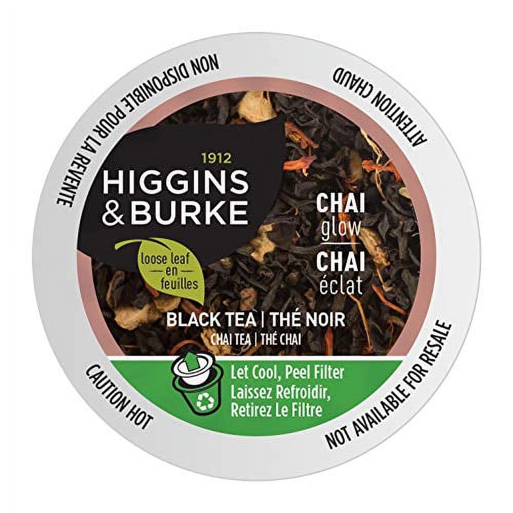 Higgins & Burke Chai Glow, Loose Leaf Black Tea, Keurig KCup Brewer