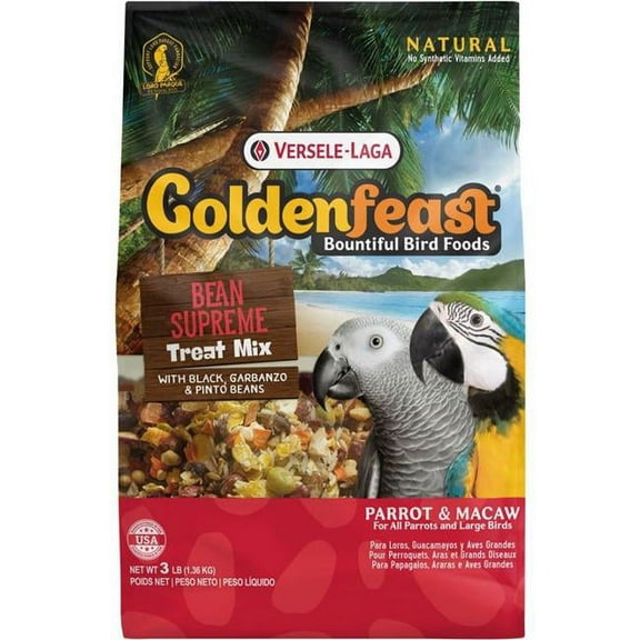 Higgins Group 466860 3 lbs Goldenfeast Bean Supreme Treat Mix for Parrots & Macaws, Case of 6