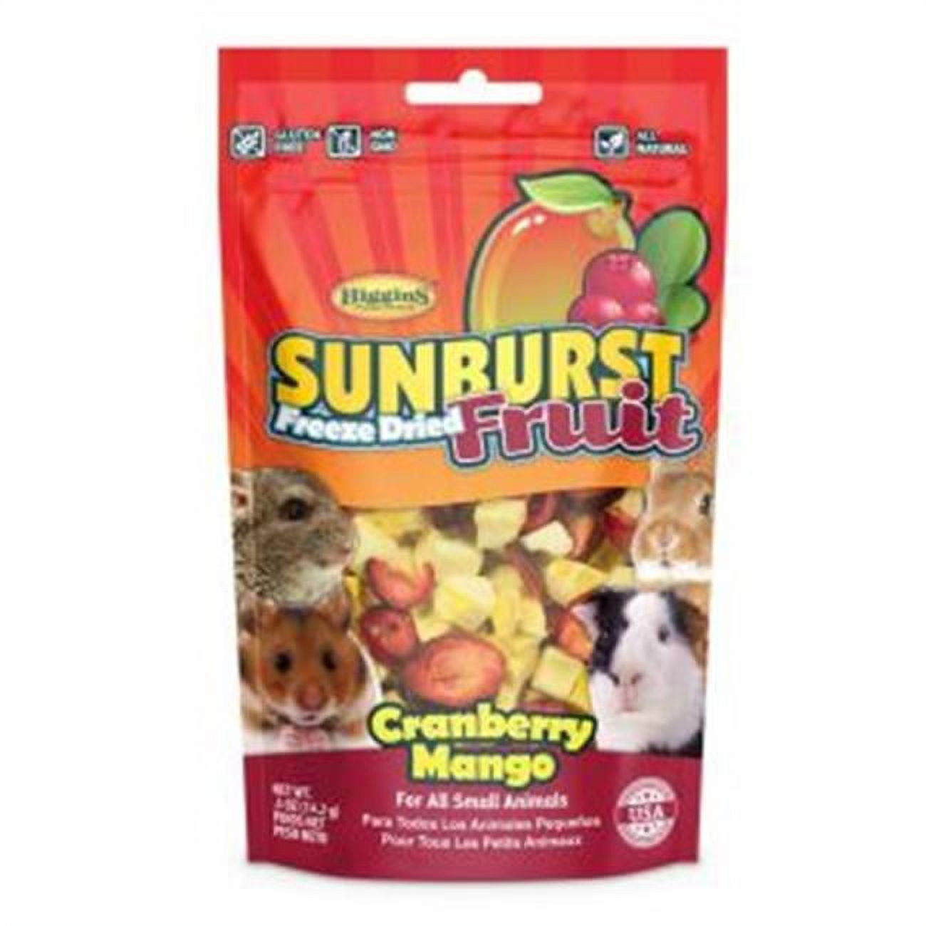 Higgins HS32320 0.5 oz Sunburst Freeze Dried Fruits for Small Animals Pet Foods - Cranberry & Mango