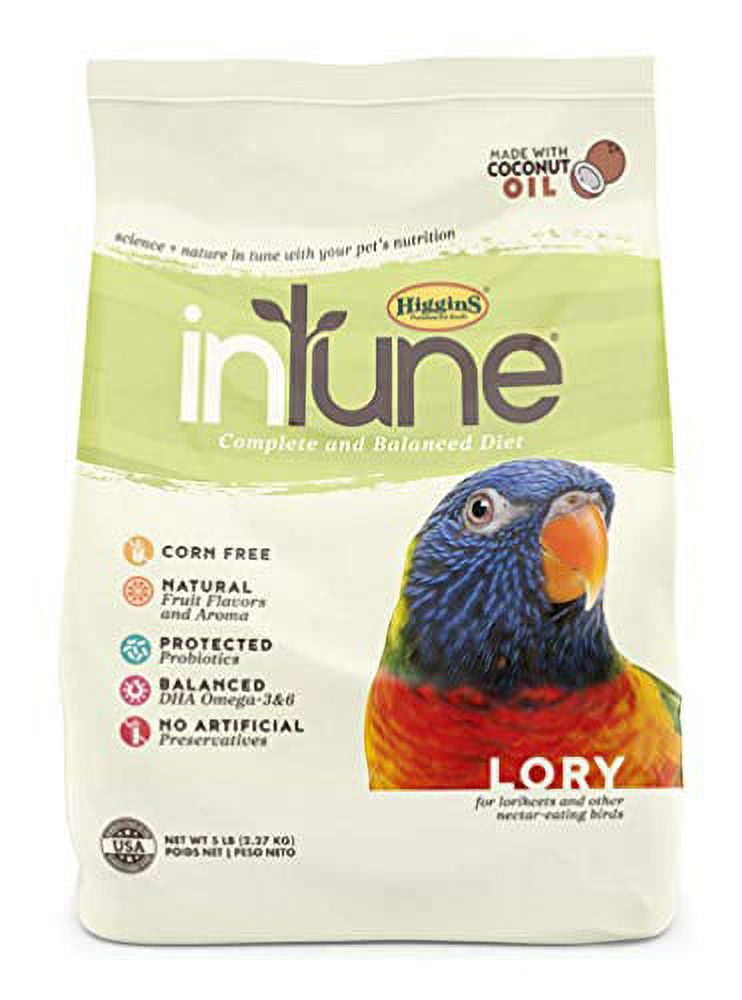 Higgins Intune Natural Lory Bird Food, 5 Lb