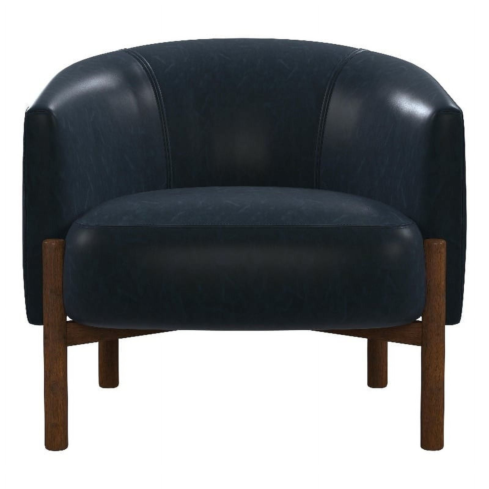 Higgins Navy Blue Accent Chair with Wood Frame - Walmart.com