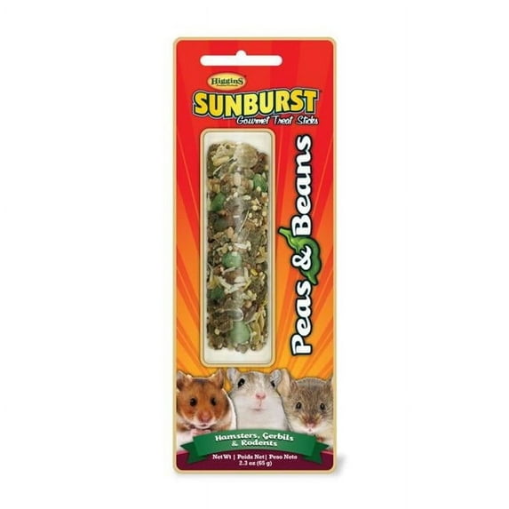 Higgins Premium Pet Foods 00269 2.5 oz Sunburst Gourmet Treat Sticks - Peas & Beans
