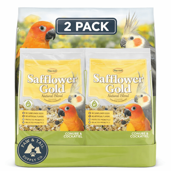 Higgins Safflower Gold Conure & Cockatiel Bird Food 3lbs. 2-Pack